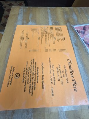 Menu photo 3 Chandlers Place Coral Gables, FL Menu photo 3 Chandlers Place Coral Gables, FL
