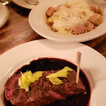112 Eatery - Prime Bavette with a side of Tagliatelle w/Foie Gras Meatballs - New American Near Me - Minneapolis, Minnesota 112 Eatery - Prime Bavette with a side of Tagliatelle w/Foie Gras Meatballs - New American Near Me - Minneapolis, Minnesota