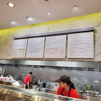 Panda Express - menus on the wall above the counter - Chinese Near Me - San Jose, California