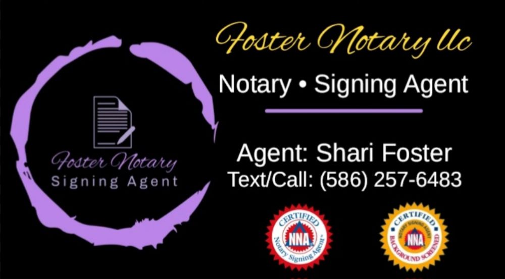 FOSTER NOTARY Request a Quote Birmingham, Michigan Notaries