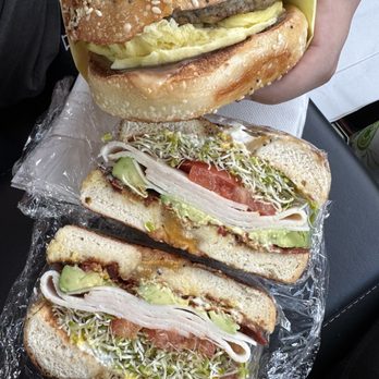 Royal Bagel Deli - Breakfast bagel, sandwich 8 on jalapeño cheese everything bagel w sprouts instead of lettuce - Bagels Near Me - Simi Valley, California Royal Bagel Deli - Breakfast bagel, sandwich 8 on jalapeño cheese everything bagel w sprouts instead of lettuce - Bagels Near Me - Simi Valley, California