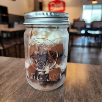 Slim Chickens - Chocolate Brownie Pudding Jar Dessert - Chicken Shop Near Me - Wesley Chapel, Florida Slim Chickens - Chocolate Brownie Pudding Jar Dessert - Chicken Shop Near Me - Wesley Chapel, Florida
