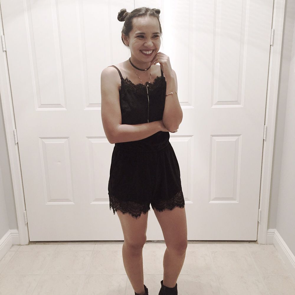 happy camper in a velvet romper from Forema happy camper in a velvet romper from Forema