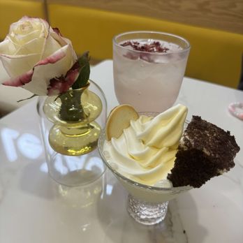 LeTAO - Lychee and Rose Sparking Water with Soft Serve Sundae - Themed Cafes Near Me - Bellevue, Washington LeTAO - Lychee and Rose Sparking Water with Soft Serve Sundae - Themed Cafes Near Me - Bellevue, Washington