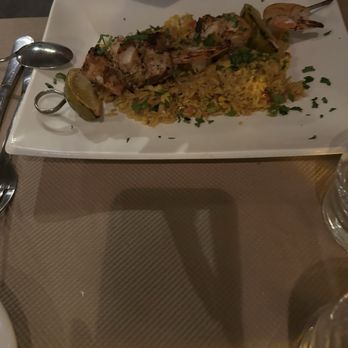 Coco - Shrimp and shark steak kabob over Brazilian rice - French Near Me - Buffalo, New York
