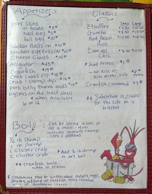Menu photo 3 Crawpappy's Cajun Cusine Alma, AR