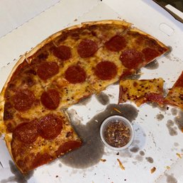 Medium Pepperoni Pizza! I couldn't wait to dig in before taking photo! Medium Pepperoni Pizza! I couldn't wait to dig in before taking photo!
