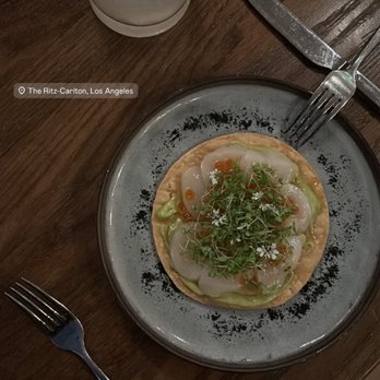 Corteza At Sendero - Scallop Tostada - Latin American Near Me - Los Angeles, California Corteza At Sendero - Scallop Tostada - Latin American Near Me - Los Angeles, California