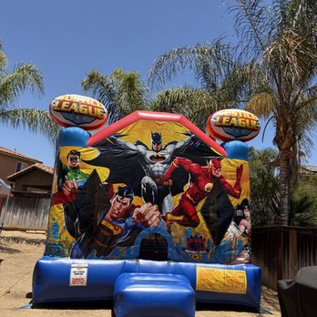 AVC Bounce Rentals - Justice League Jumper set-up - Bounce House Rentals Near Me AVC Bounce Rentals - Justice League Jumper set-up - Bounce House Rentals Near Me