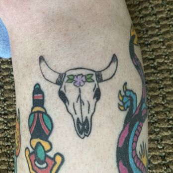 5th Street Ink - Skull (her name is Silvia) by Morgan at 5th street - Tattoo Near Me - Missoula, Montana