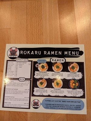 Menu photo 4 Rokaru Ramen Blue Ash, OH