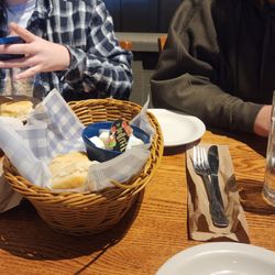 Biscuits and gravy to start.