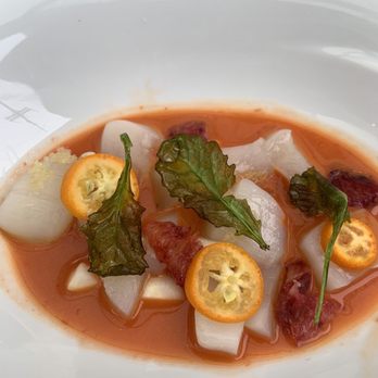 Fiorella - Scallop Crudo with Blood Orange Kosho, Citrus, and Turnip - Pasta Shops Near Me - Philadelphia, Pennsylvania Fiorella - Scallop Crudo with Blood Orange Kosho, Citrus, and Turnip - Pasta Shops Near Me - Philadelphia, Pennsylvania