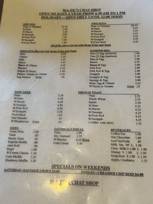 Menu photo 1 MA-De-Chat Shop Milford, NJ Menu photo 1 MA-De-Chat Shop Milford, NJ