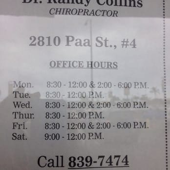 Randy R. Collins, D.C - 4/10/14 - Chiropractors Near Me - Honolulu, Hawaii