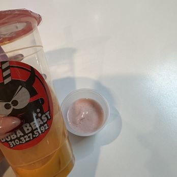 Boba Beast - Thai tea & strawberry banana smoothie sample - Juice Bars & Smoothies Near Me - Gardena, California Boba Beast - Thai tea & strawberry banana smoothie sample - Juice Bars & Smoothies Near Me - Gardena, California