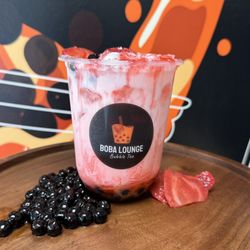 Boba Lounge - Strawberry Milk Tea!