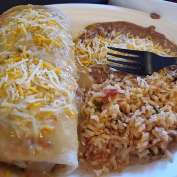 New Mexican Grill - Carne asada burrito, beans, rice.  Excellent! - New Mexican Cuisine Near Me - Gilbert, Arizona