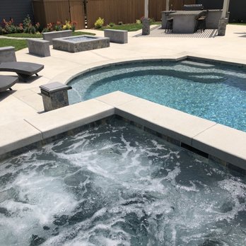 Rogers Pools - Complete Redlands backyard renovation. Our team added a massive firepit with seating area, a raised spa with water features and BBQ area - Pool & Hot Tub Service Near Me - Redlands , California Rogers Pools - Complete Redlands backyard renovation. Our team added a massive firepit with seating area, a raised spa with water features and BBQ area - Pool & Hot Tub Service Near Me - Redlands , California