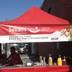 Swieners Swiss Hot Dogs & Raclette - At Mission Brewery. Much needed grub!!!!!!