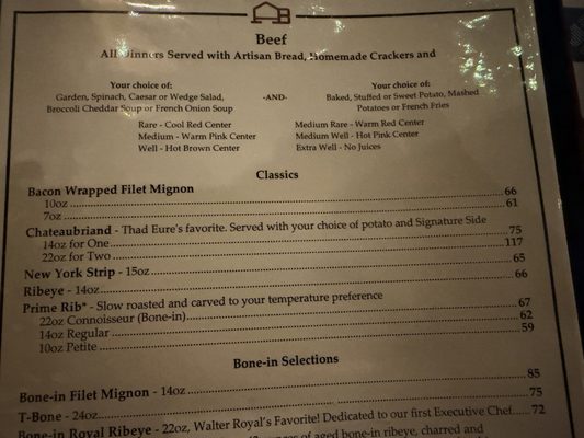 Menu photo 1 The Angus Barn Raleigh, NC Menu photo 1 The Angus Barn Raleigh, NC