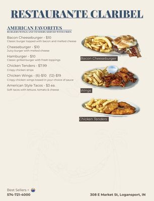 Menu photo 2 Restaurante Claribel Logansport, IN