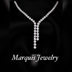 Marquis Jewelry - Tennis necklace diamond 18k 14k gold special orders