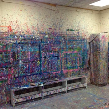 4cats Art Studio - Byron - The splatter room! This is where some of the magic happens. - Art Classes Near Me - London, Ontario 4cats Art Studio - Byron - The splatter room! This is where some of the magic happens. - Art Classes Near Me - London, Ontario
