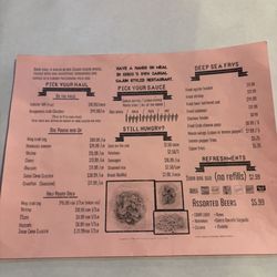 Big Hot Crab - Menu