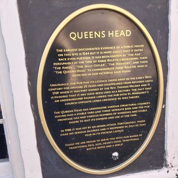 Queens Head - Plaque - Pubs Near Me - Uxbridge, XGL