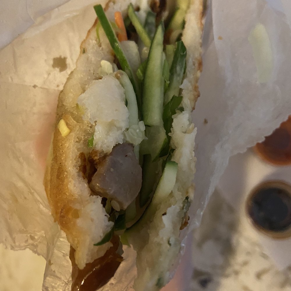 30. Sesame Pancake Sandwich with Peking Duck 30. Sesame Pancake Sandwich with Peking Duck