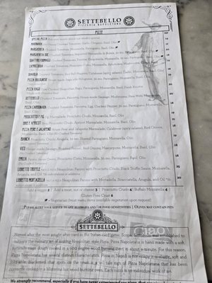 Menu photo 2 Settebello Pizzeria Napoletana Henderson, NV Menu photo 2 Settebello Pizzeria Napoletana Henderson, NV