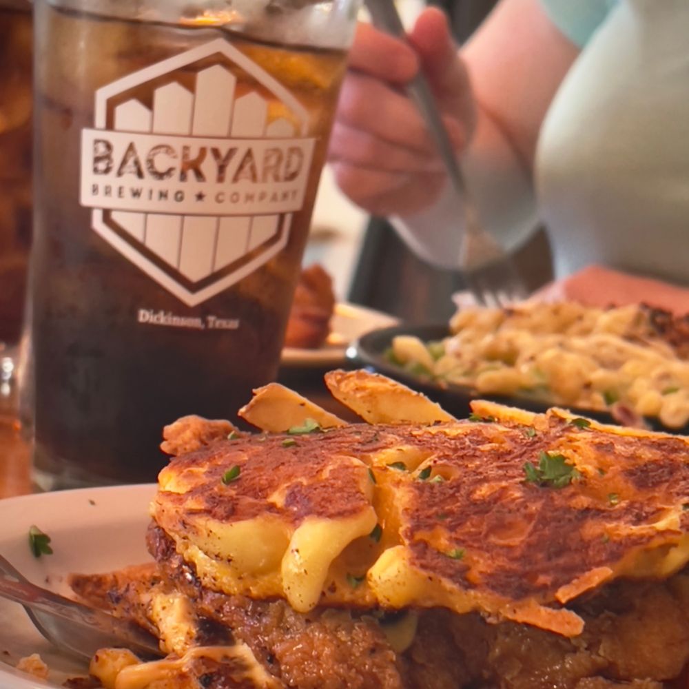 The Backyard - Nashville Hott Chicken on Mac Bun - American Near Me - Seabrook, Texas The Backyard - Nashville Hott Chicken on Mac Bun - American Near Me - Seabrook, Texas