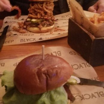 Black Sheep - Cowboy carl burger is the piled high with onion strings and dont go bacon my heart is the one I had. They were both incredibly delicious. - Burgers Near Me - Springfield, Missouri