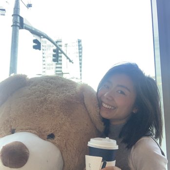L'Experience Paris - Bellevue - Thank you for let me stay in for a bit and get my work done inside! Selfie with the bear very quickly - Bakeries Near Me - Bellevue, Washington