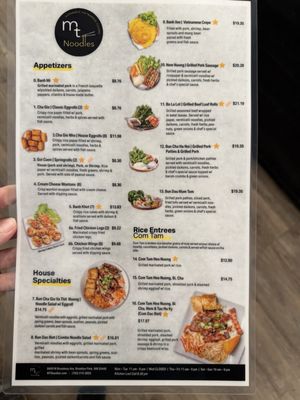 Menu photo 1 MT Noodles Brooklyn Park, MN Menu photo 1 MT Noodles Brooklyn Park, MN