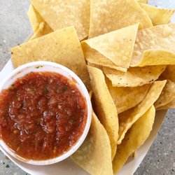 Fresh fried chips and salsa