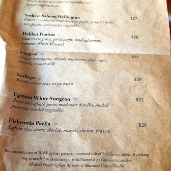 Fishworks - Menu - Seafood Near Me - North Vancouver, British Columbia