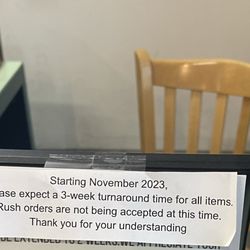 Color Me Mine - It should say a month or more