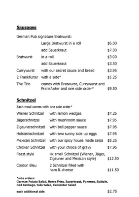 Menu photo 6 A Touch of Germany El Paso, TX Menu photo 6 A Touch of Germany El Paso, TX
