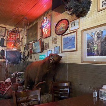 Buckhorn Saloon - a bull and a bear head on the wall - American Near Me - North Fork, California