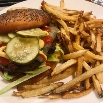 Limestone - Cheeseburger and fries - Pizza Near Me - Lawrence, Kansas