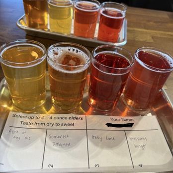 White Crow Cider Company - Flight - Cideries Near Me - Wichita, Kansas White Crow Cider Company - Flight - Cideries Near Me - Wichita, Kansas