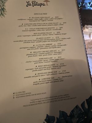 Menu photo 8 La Palapa Puerto Vallarta, JAL