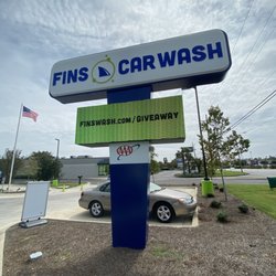 Fins Car Wash - Main sign