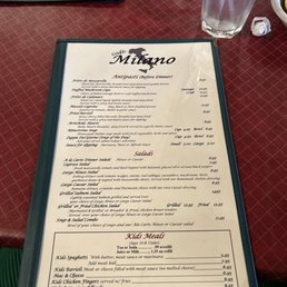Menu- front Menu- front