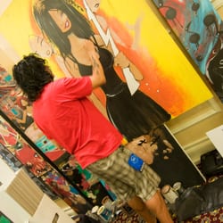 Neko Press Art Studios - Billy doing live art