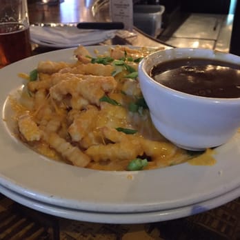 The Hub Pub - Cheese fries and gravy. I was skeptical about the gravy but it totally works. - Pubs Near Me - Boston, Massachusetts The Hub Pub - Cheese fries and gravy. I was skeptical about the gravy but it totally works. - Pubs Near Me - Boston, Massachusetts