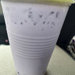 Happy’s Boba Tea - Taro boba with tapioca boba