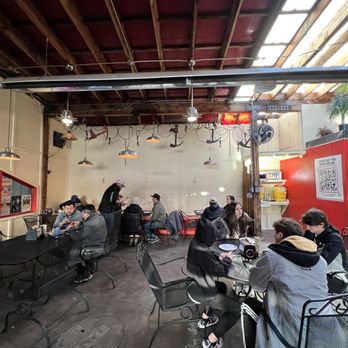 Redeemer Pizza - Back patio is not the best dining experience - Pizza Near Me - Denver, Colorado